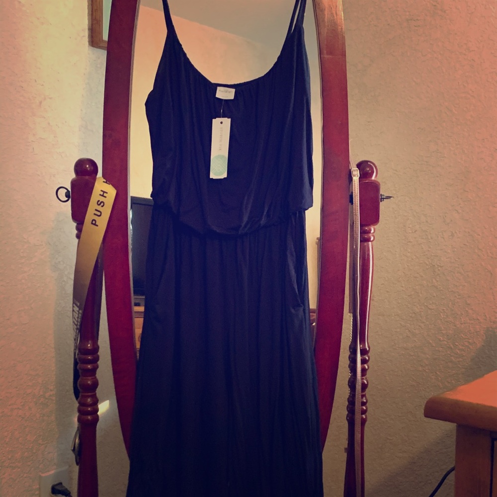 Navy Blue Romper with Pockets